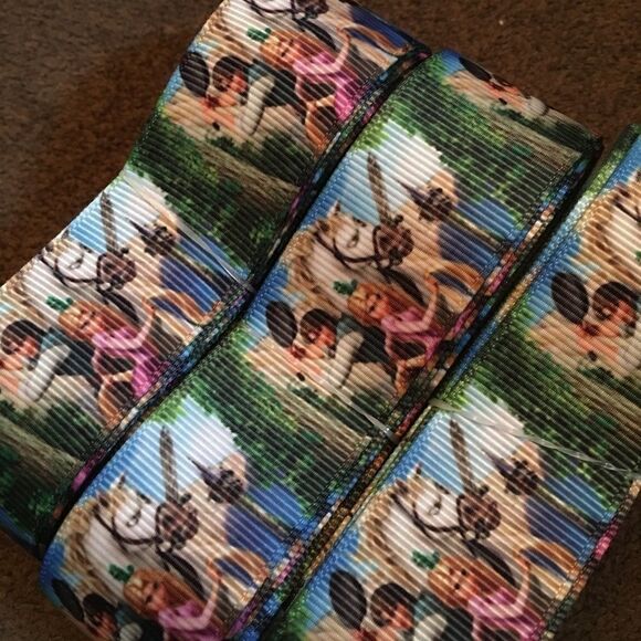 Grosgrain Ribbon 7/8” 5 yards 5/$20 Tangled movie rapunzel prince Flynn rider - Picture 2 of 3